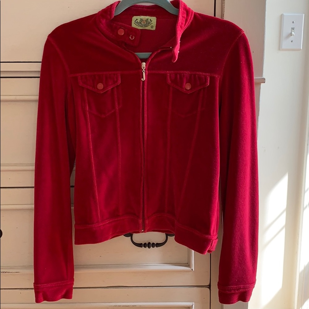 Juicy Couture red velour jacket